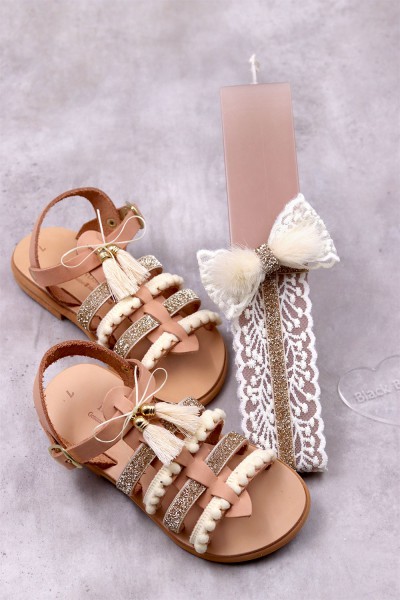 0471 Athena Παιδικά δερμάτινα ή ανατομικά σανδάλια. (Ερμής)