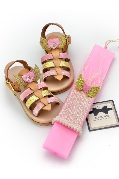 0511A Angelica Παιδικά δερμάτινα ή ανατομικά σανδάλια. (Ερμής)