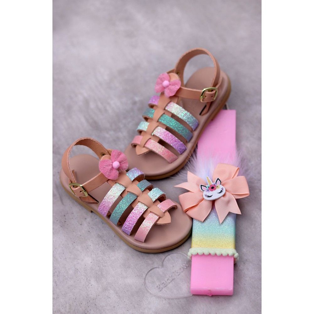 0516 Eva Παιδικά δερμάτινα ή ανατομικά σανδάλια. 