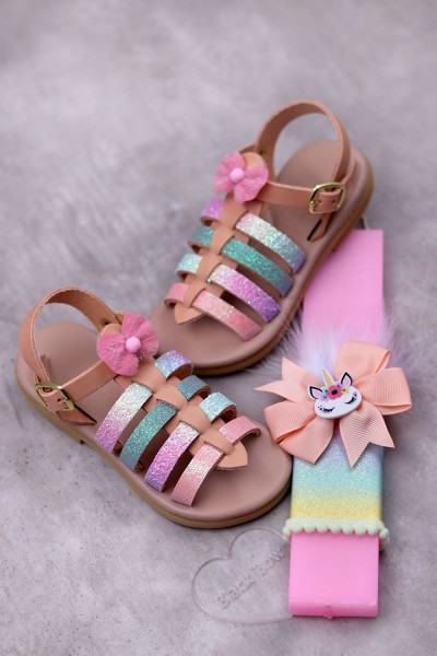 0516 Eva Παιδικά δερμάτινα ή ανατομικά σανδάλια. 