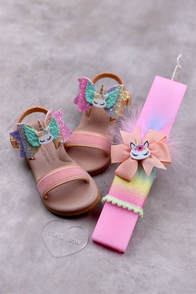 1094 Unicorn Παιδικά & βρεφικά δερμάτινα ή ανατομικά σανδάλια. (ΔΛ)