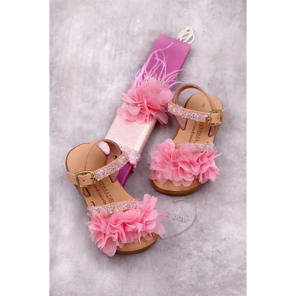 2025C Betty Παιδικά δερμάτινα σανδάλια. (ΖΛ)