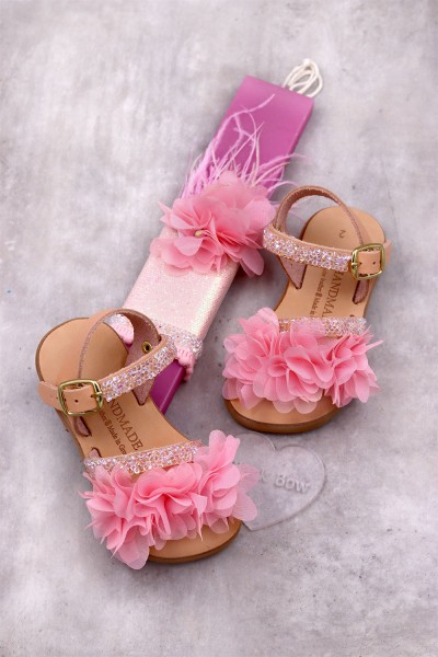 2025C Betty Παιδικά δερμάτινα σανδάλια. (ΖΛ)