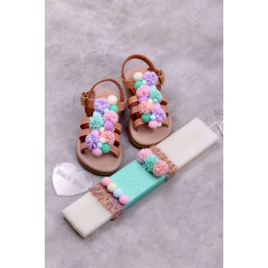 5001B Zella Παιδικά  δερμάτινα ή ανατομικά σανδάλια. (Ερμής)