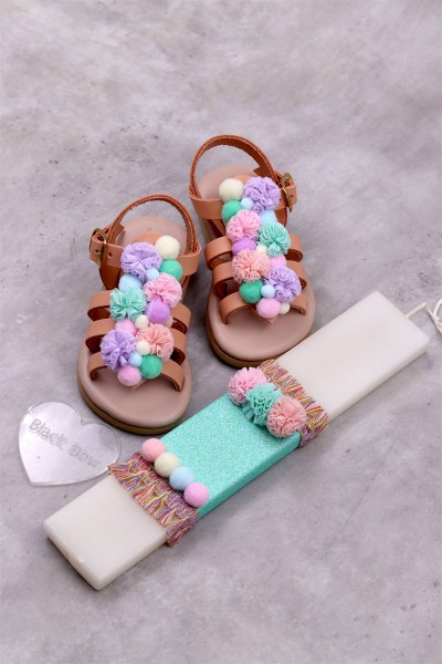 5001B Zella Παιδικά  δερμάτινα ή ανατομικά σανδάλια. (Ερμής)