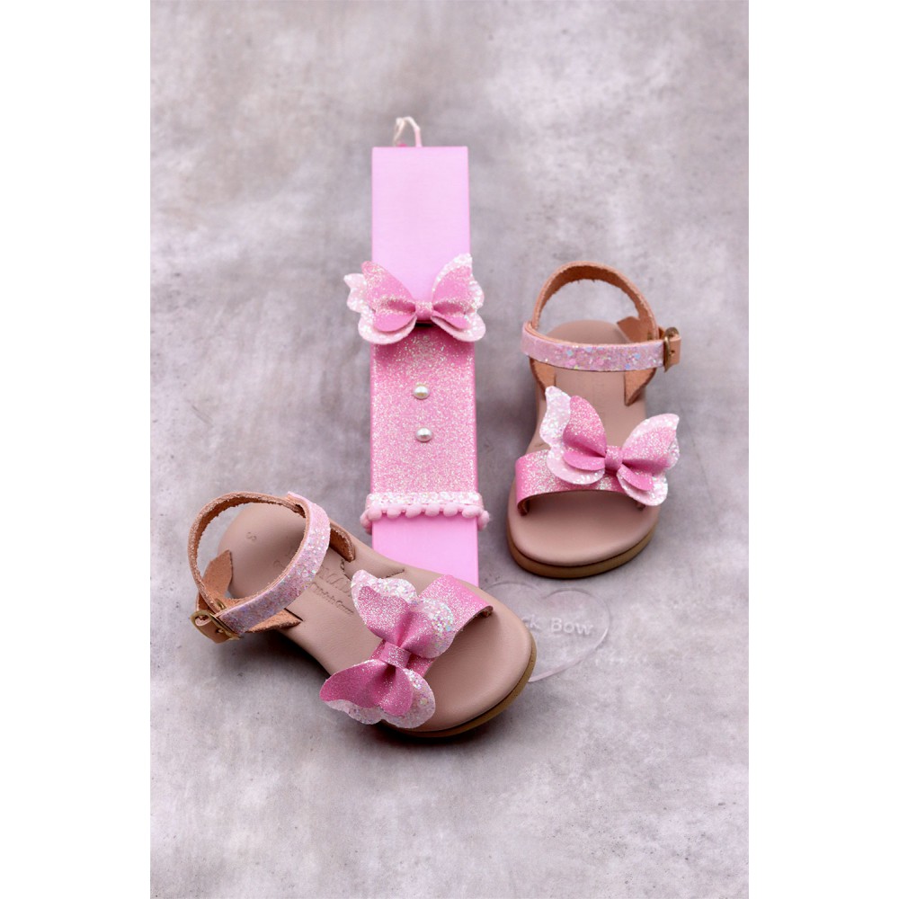 5005 Butterfly Παιδικά & βρεφικά δερμάτινα ή ανατομικά σανδάλια. (ΔΛ)