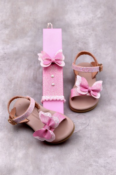 5005 Butterfly Παιδικά & βρεφικά δερμάτινα ή ανατομικά σανδάλια. (ΔΛ)