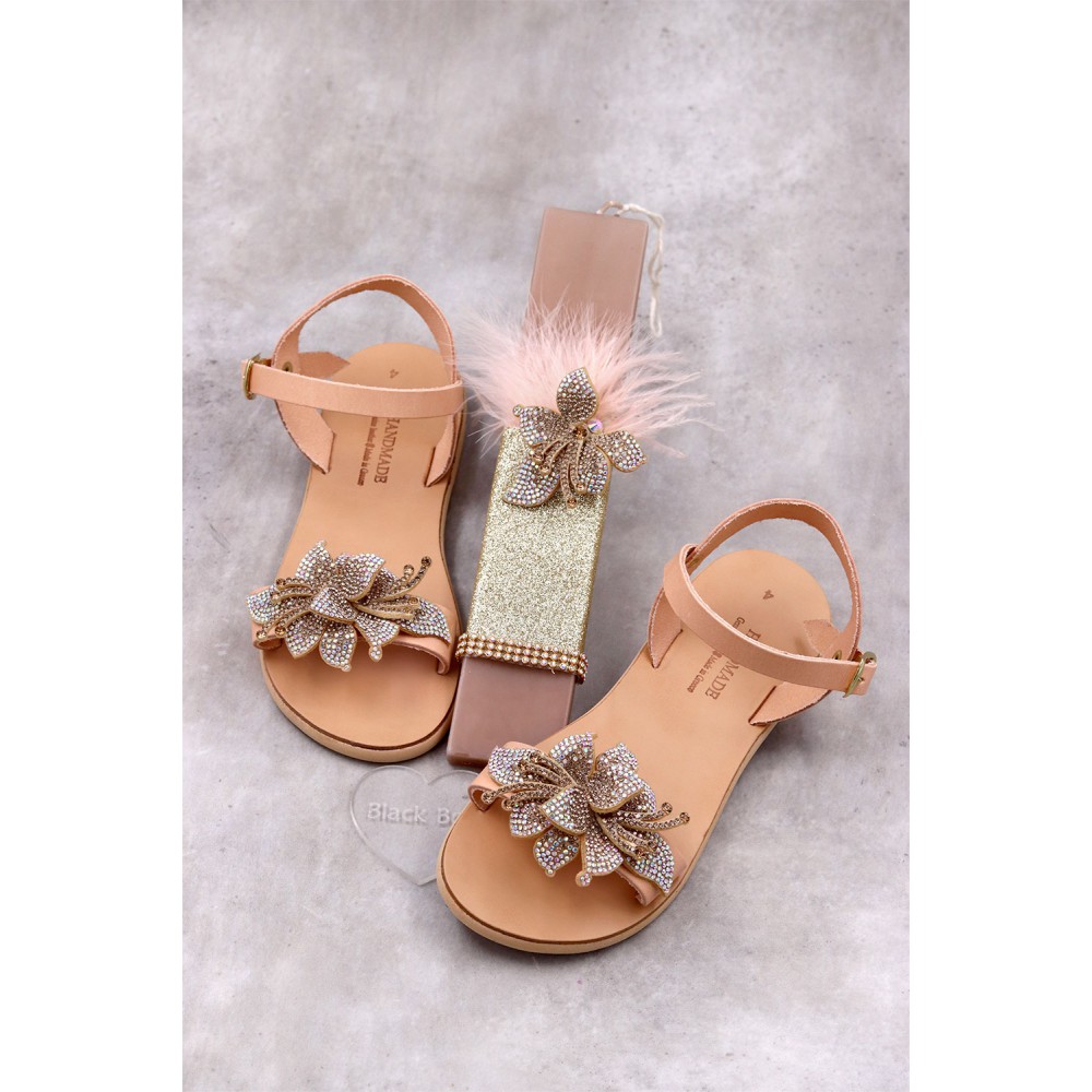 5025 Bloom Παιδικά & βρεφικά δερμάτινα ή ανατομικά σανδάλια. (ΔΛ)