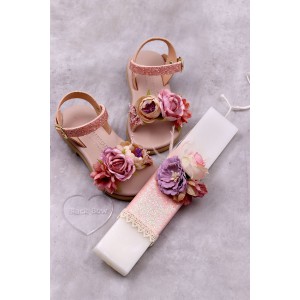 5039 Magnolia Παιδικά & βρεφικά δερμάτινα ή ανατομικά σανδάλια. (ΔΛ)