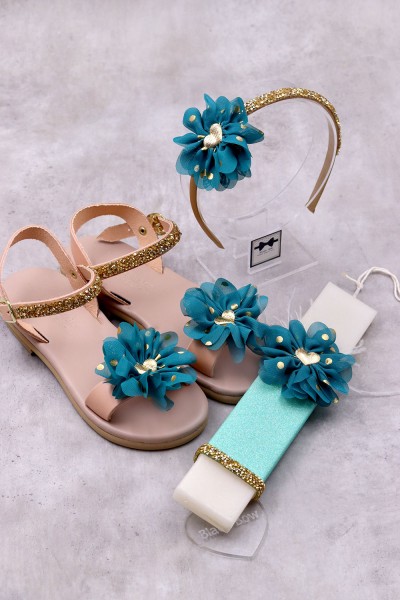 1070 Blair Παιδικά & βρεφικά δερμάτινα σανδάλια.