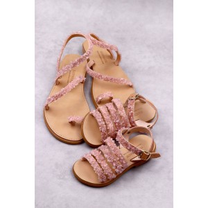 2000-1 Sparkle Γυναικεία δερμάτινα ή ανατομικά σανδάλια. (Φίδι)