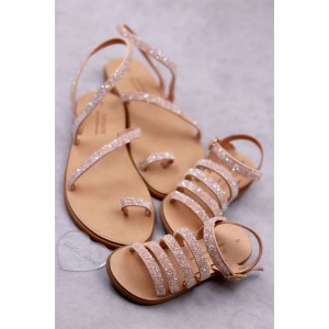 2000-1 Sparkle Γυναικεία δερμάτινα ή ανατομικά σανδάλια. (Φίδι)