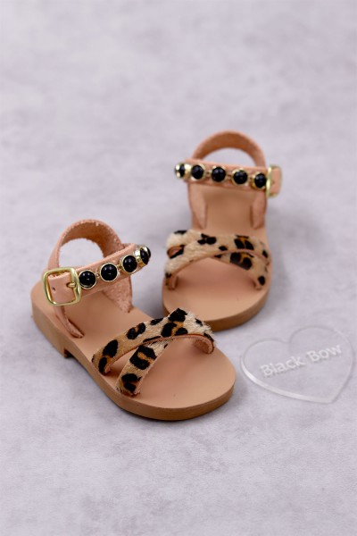 7051D Pony Skin Παιδικά & βρεφικά δερμάτινα σανδάλια. (xx)