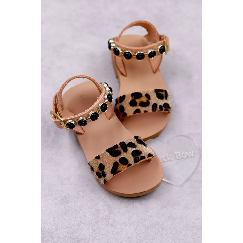 7051C Pony Skin Παιδικά & βρεφικά δερμάτινα ή ανατομικά σανδάλια. (ΔΛ)