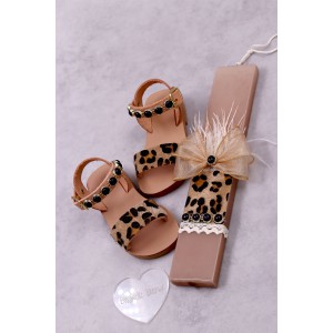 7051C Pony Skin Παιδικά & βρεφικά δερμάτινα ή ανατομικά σανδάλια. (ΔΛ)