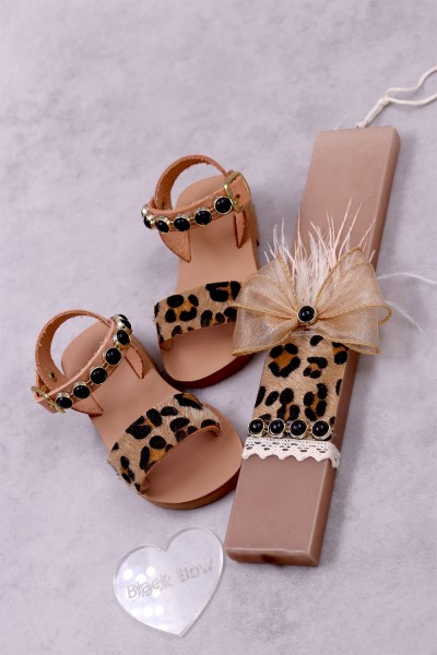 7051C Pony Skin Παιδικά & βρεφικά δερμάτινα ή ανατομικά σανδάλια. (ΔΛ)