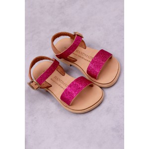 7011 Simple Glitter Παιδικά & βρεφικά δερμάτινα ή ανατομικά σανδάλια. (ΔΛ)