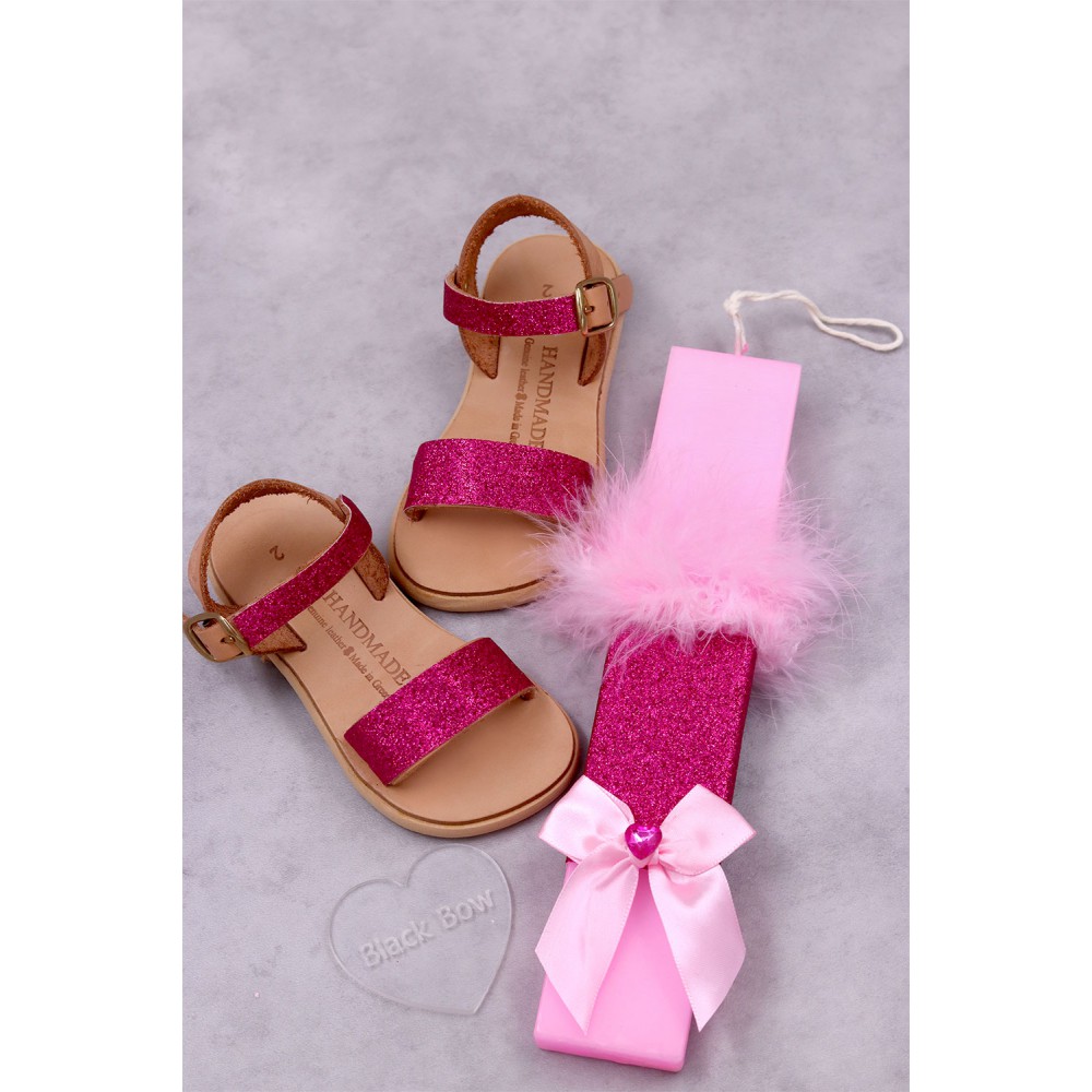 7011 Simple Glitter Παιδικά & βρεφικά δερμάτινα ή ανατομικά σανδάλια. (ΔΛ)