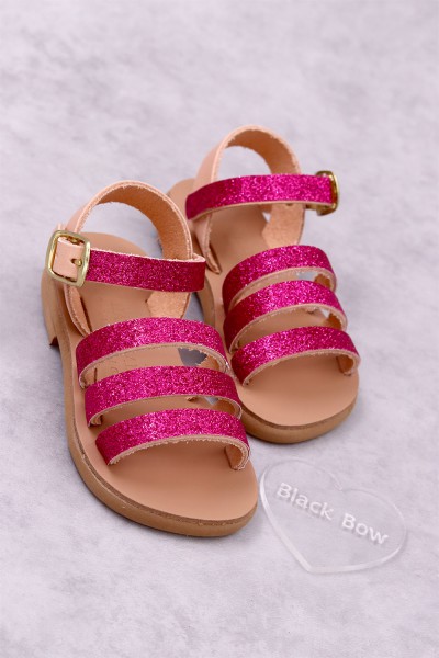 7011B Simple Glitter Παιδικά & βρεφικά δερμάτινα ή ανατομικά σανδάλια. (ΕΡΜΗΣ)