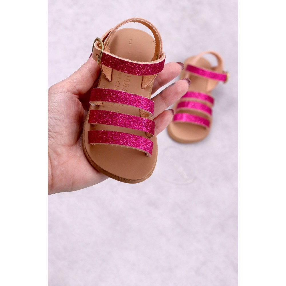 7011B Simple Glitter Παιδικά & βρεφικά δερμάτινα ή ανατομικά σανδάλια. (ΕΡΜΗΣ)