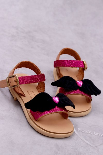 7012 Black Wings Παιδικά & βρεφικά δερμάτινα ή ανατομικά σανδάλια. (ΔΛ)