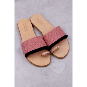 7014 Naelia Γυναικεία δερμάτινα σανδάλια.