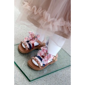 7022B Danielina Παιδικά & βρεφικά δερμάτινα ή ανατομικά σανδάλια. (ΕΡΜΗΣ)