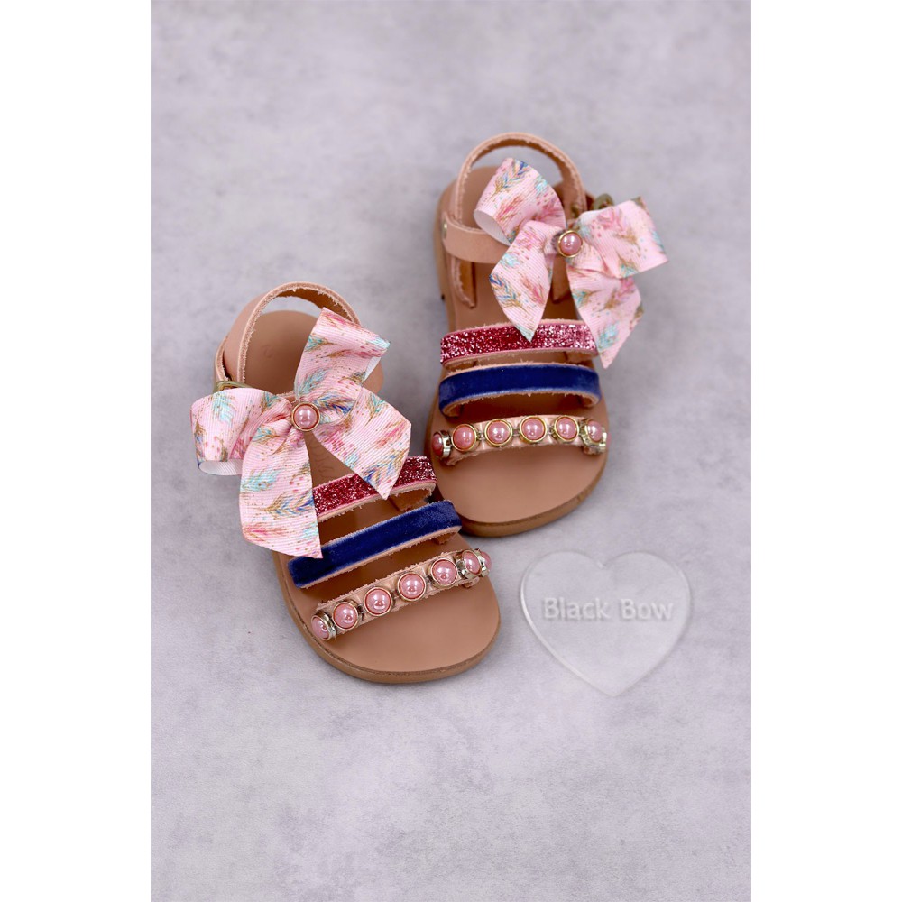 7022B Danielina Παιδικά & βρεφικά δερμάτινα ή ανατομικά σανδάλια. (ΕΡΜΗΣ)