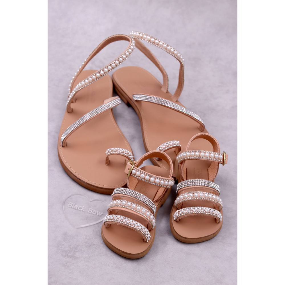 7028 Spearl Παιδικά & βρεφικά δερμάτινα ή ανατομικά σανδάλια. (ΕΡΜΗΣ)