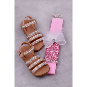 7028 Spearl Παιδικά & βρεφικά δερμάτινα ή ανατομικά σανδάλια. (ΕΡΜΗΣ)