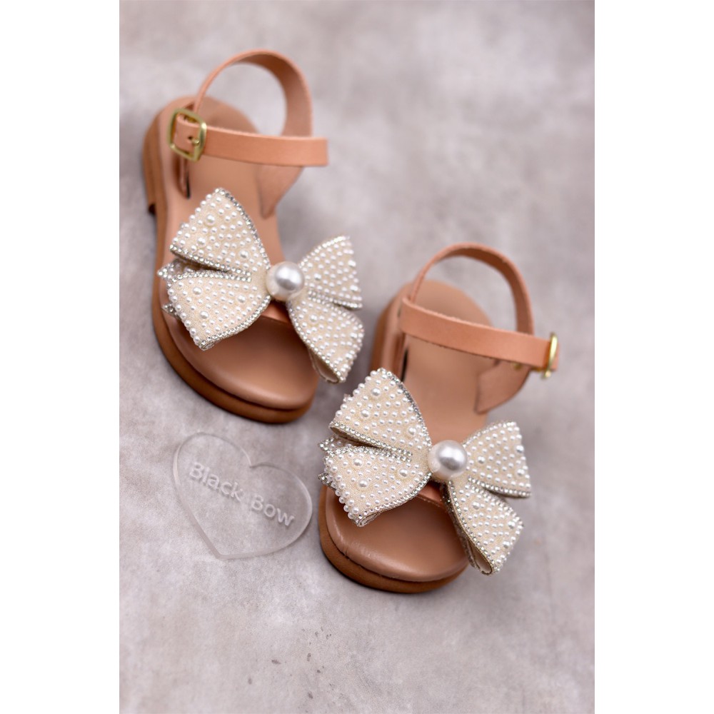 7058 Pearly Chic Παιδικά & βρεφικά δερμάτινα ή ανατομικά σανδάλια. (ΔΛ)