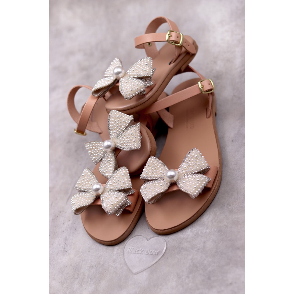 7058 Pearly Chic Παιδικά & βρεφικά δερμάτινα ή ανατομικά σανδάλια. (ΔΛ)