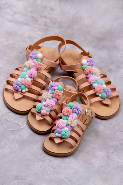 5001-1 Zella Γυναικεία δερμάτινα σανδάλια. (Ερμής)