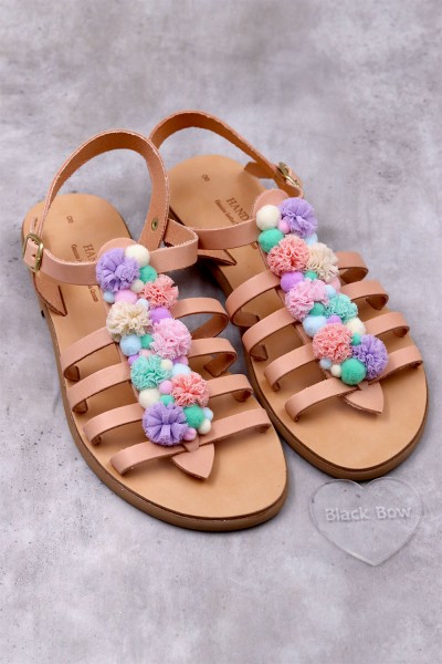 5001-1 Zella Γυναικεία δερμάτινα σανδάλια. (Ερμής)