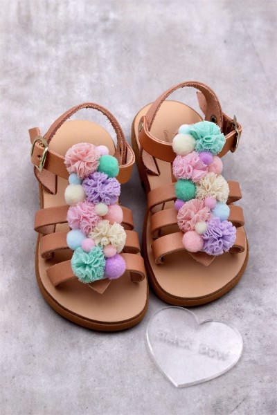 5001B Zella Παιδικά  δερμάτινα ή ανατομικά σανδάλια. (Ερμής)