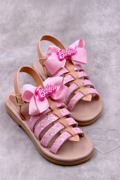 5006C Barbie Παιδικά δερμάτινα ή ανατομικά σανδάλια. (Ερμής)