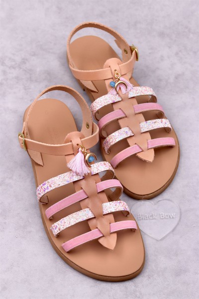 5012-1Moon Γυναικεία δερμάτινα σανδάλια. (Ερμής)