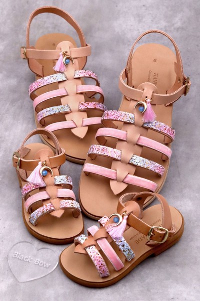 5016-1 Fullmoon Γυναικεία δερμάτινα σανδάλια. (Έρμής)