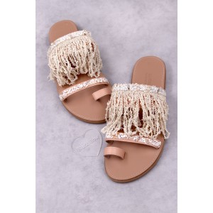 5018-1 Sand Γυναικεία δερμάτινα σανδάλια. (ΑΝΑΣΤ)