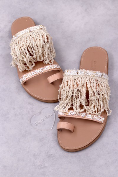 5018-1 Sand Γυναικεία δερμάτινα σανδάλια. (ΑΝΑΣΤ)