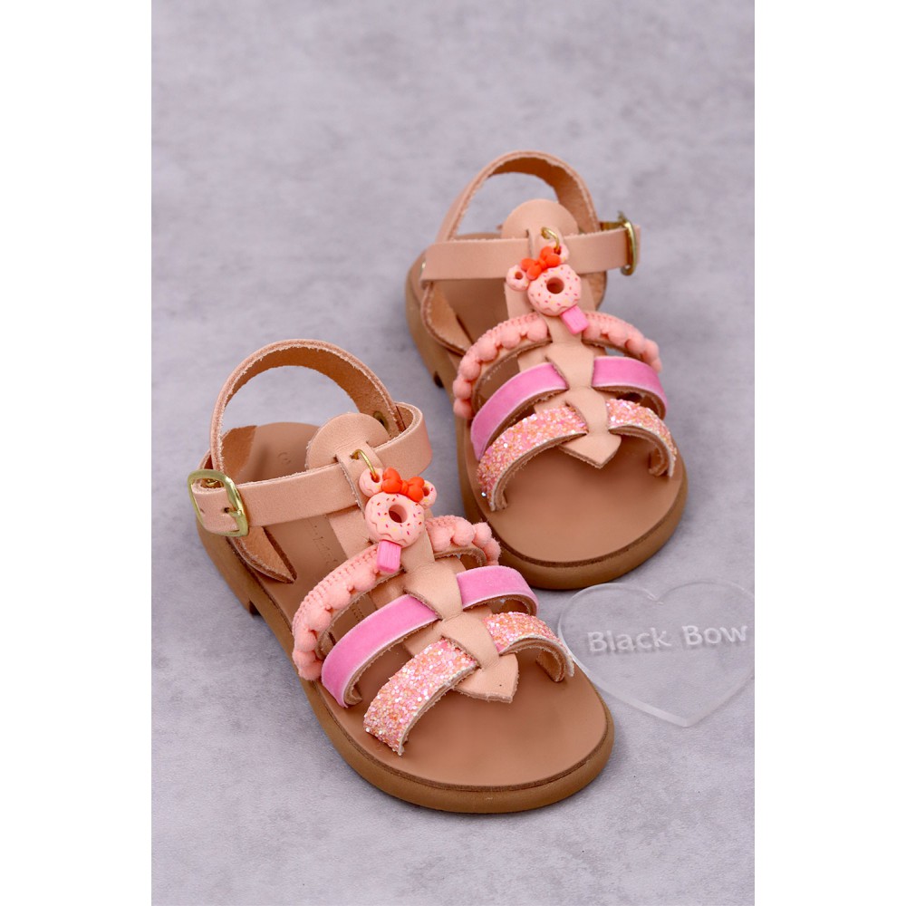 5019 Donutela Παιδικά δερμάτινα ή ανατομικά σανδάλια. (Ερμής)