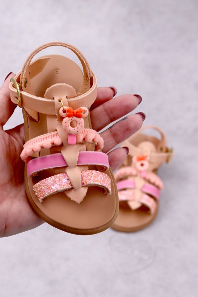 5019 Donutela Παιδικά δερμάτινα ή ανατομικά σανδάλια. (Ερμής)