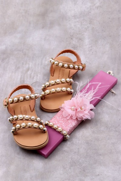 5027 Lovie Παιδικά δερμάτινα σανδάλια. (ZΛ)