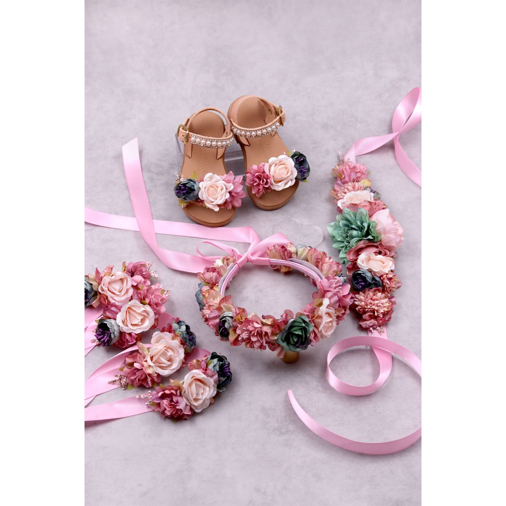 STE2400B, Χειροποίητο στεφανάκι για τα μαλλιά με λουλούδια. 