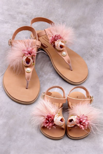 5036-1 Calla Γυναικεία δερμάτινα σανδάλια. (Ταφ)