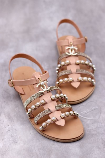 5042-1 Chacha Γυναικεία δερμάτινα σανδάλια. (Ερμής)