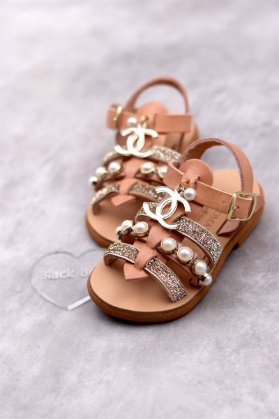 5042 Chacha Παιδικά δερμάτινα ή ανατομικά σανδάλια. (Ερμής)