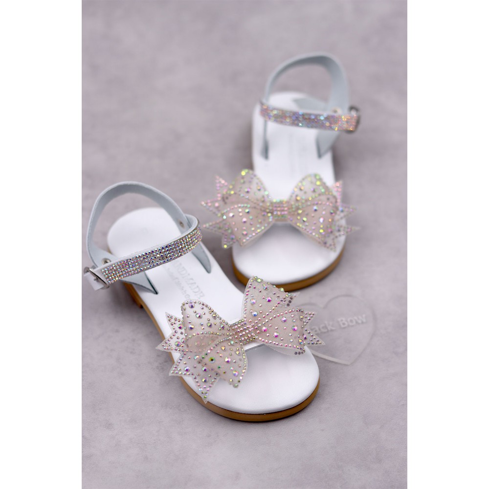 6014 Bow Queen Παιδικά & βρεφικά δερμάτινα ή ανατομικά σανδάλια. (ΔΛ)