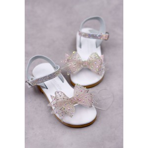 6014 Bow Queen Παιδικά & βρεφικά δερμάτινα ή ανατομικά σανδάλια. (ΔΛ)