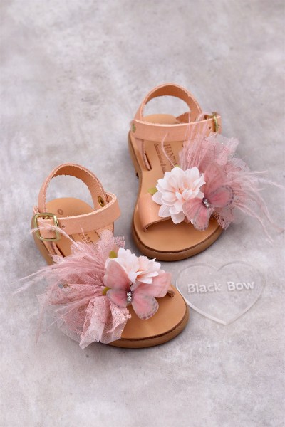 6032 Tulle Butterfly Παιδικά & βρεφικά δερμάτινα ή ανατομικά σανδάλια. (ΔΛ)